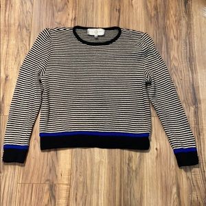 St John Sport Striped Sweater with Gold Hardware